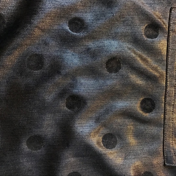 90s polka dot metallic button-up shirt - Picture 4 of 5